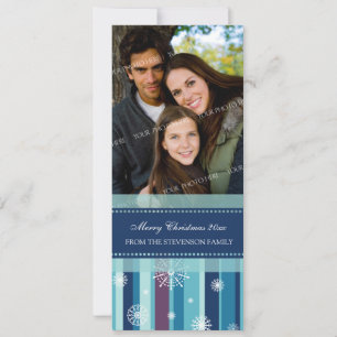 Festividades Feliz Cartão com fotos de Natal Flocos de Neve Ro