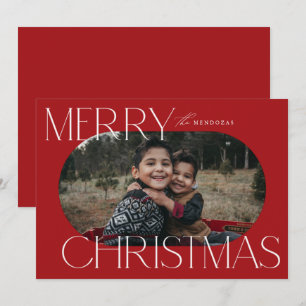 Festividades Feliz Cartão com fotos de Oval da Elipse de Natal