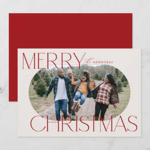 Festividades Feliz Cartão com fotos de Oval da Elipse de Natal