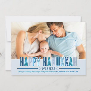 Festividades Feliz Cartão com fotos Hanukkah   Sombras de Azul