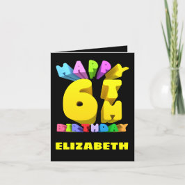 Festividades Feliz Cartão de Aniversário de 6