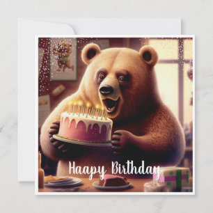 Festividades Feliz Cartão de Aniversário do urso