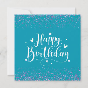 Festividades Feliz Cartão de Aniversário Glitter