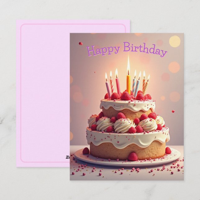 Festividades Feliz Cartão de Aniversário v0.3 (Frente/Verso)