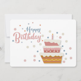 Festividades Feliz Cartão de Férias de Bolo de Aniversário