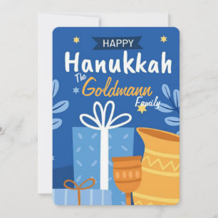 Festividades Feliz cartão de férias de Hanukkah