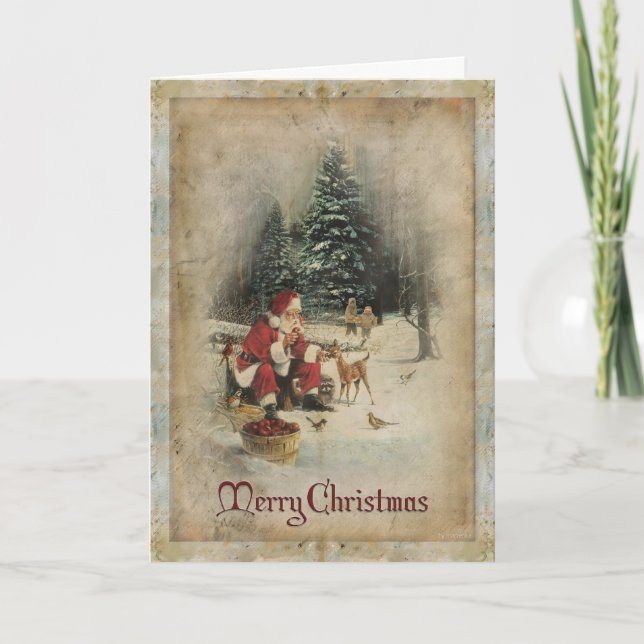 Festividades Feliz Cartão de Natal (Frente)