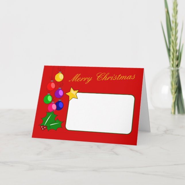 Festividades Feliz Cartão de Natal (Frente)