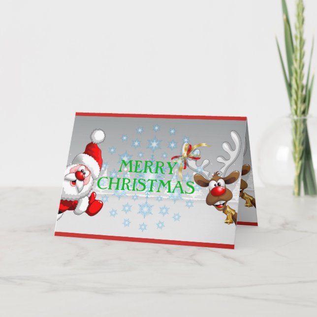 Festividades Feliz Cartão de Natal (Frente)