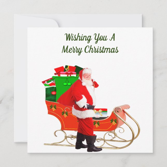 Festividades Feliz Cartão de Natal (Frente)