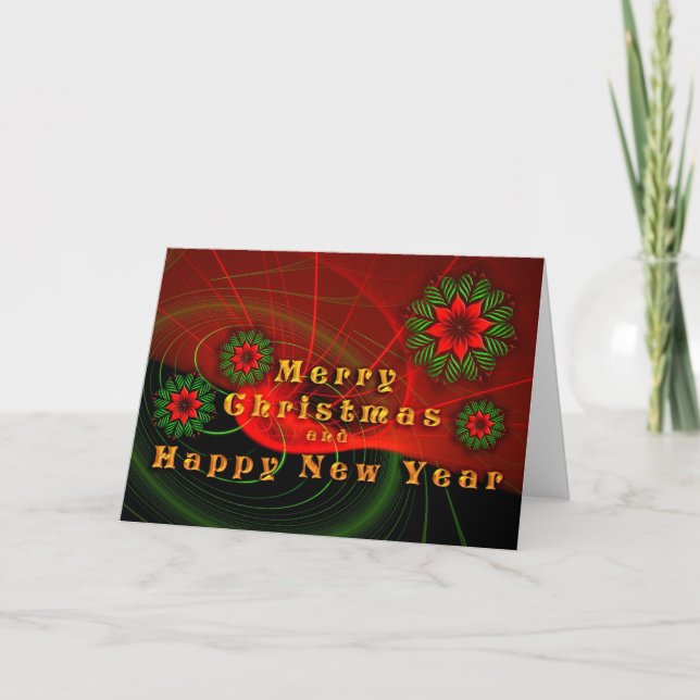 Festividades Feliz Cartão de Natal (Frente)