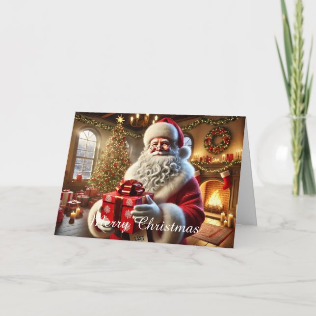 Festividades Feliz Cartão de Natal (Frente)