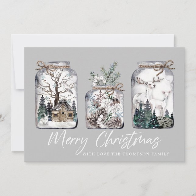 Festividades Feliz Cartão de Natal (Frente)