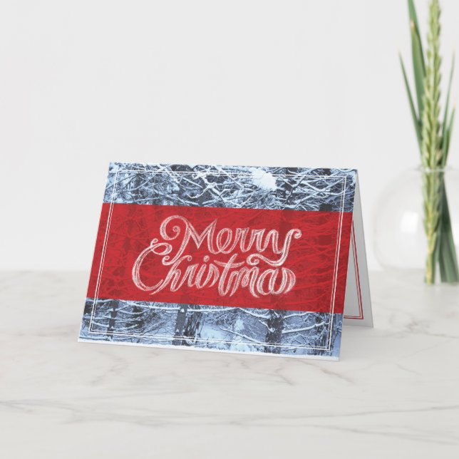 Festividades Feliz Cartão de Natal (Frente)