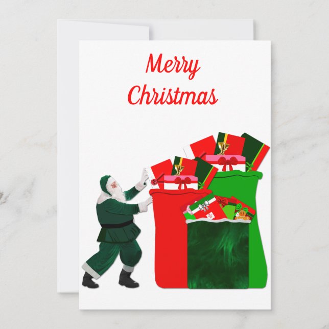 Festividades Feliz Cartão de Natal (Frente)