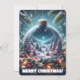 Festividades Feliz Cartão de Natal Bauble