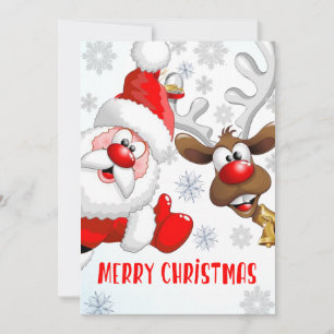 Festividades Feliz Cartão de Natal, Cartão de Papai Noel