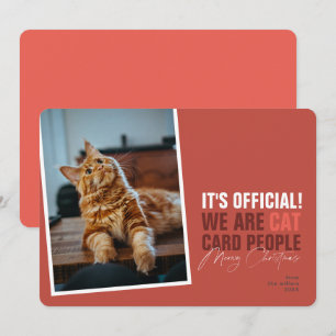 Festividades Feliz Cartão de Natal de Gato Vermelho Feliz Natal