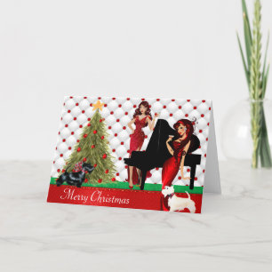 Festividades Feliz cartão de Natal de lésbicas sofisticadas