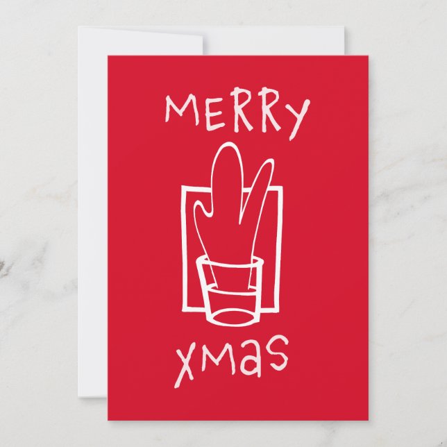 Festividades Feliz Cartão de Natal De Xmas (Frente)