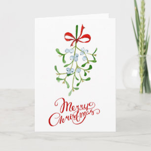 Festividades Feliz Cartão de Natal Mistletoe