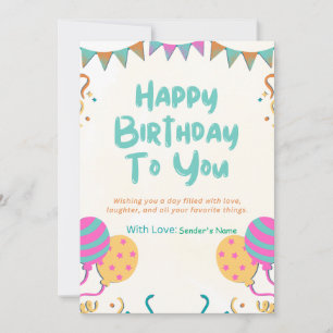 Festividades Feliz Cartão de Saudação Digital Personalizável de