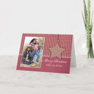 Festividades Feliz Cartão de Saudação Fotográfica de Natal Com