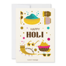 Feliz cartão de saudação Holi!