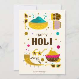 Festividades Feliz cartão de saudação Holi!
