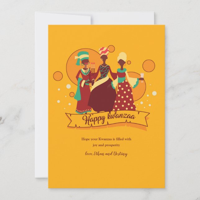 Festividades Feliz Cartão de Saudação Kwanzaa (Frente)