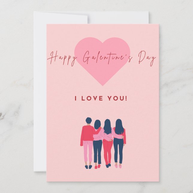 Festividades Feliz Cartão do Dia de Galentine (Frente)