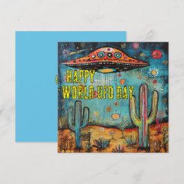 Festividades Feliz Cartão Mundial de OVNI