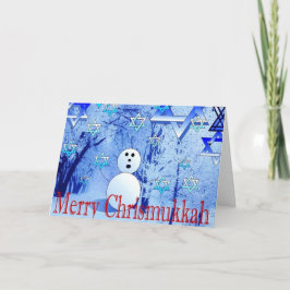Festividades Feliz Chrismukkah Cartão de Saudação Judaica de Na
