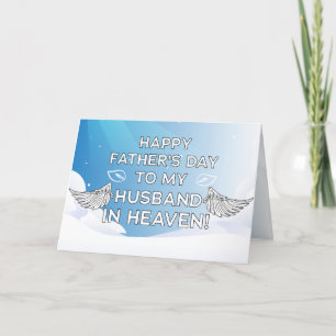 Festividades Feliz Dia de os pais ao meu marido no céu! Cartão