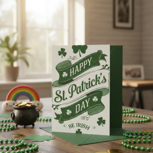 Festividades Feliz Dia de São Patrício Cartão de Boas Festas Ir