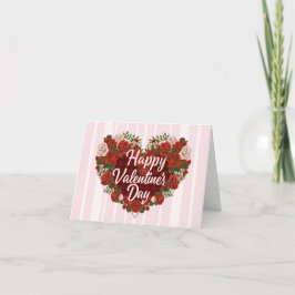 Festividades Feliz Dia dos Namorados Cartão Coração de Rosas Fl