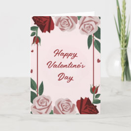 Festividades Feliz Dia dos Namorados Cartão de Coração de Rosa 