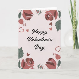 Festividades Feliz Dia dos Namorados Cartão de Coração de Rosa 