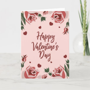 Festividades Feliz Dia dos Namorados Cartão de Férias Floral Ro