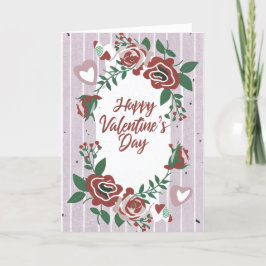 Festividades Feliz Dia dos Namorados Cartão de Férias Floral Ro