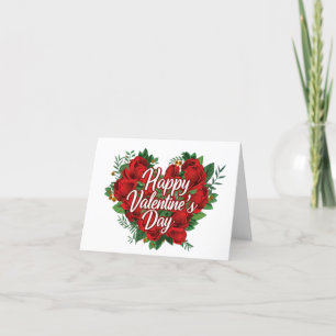 Festividades Feliz Dia dos Namorados Cartão do Coração de Rosas