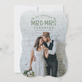 Festividades Feliz e cartão com fotos de natal casado