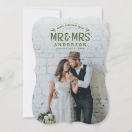 Festividades Feliz e cartão com fotos de natal casado