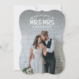 Festividades Feliz e cartão com fotos de natal casado