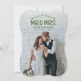 Festividades Feliz e cartão com fotos de natal casado