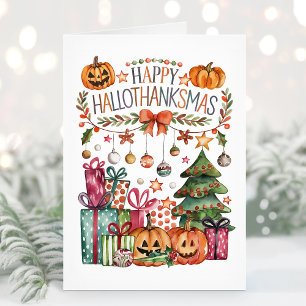 Festividades Feliz Halloween, Ação de Graças Cartão de Natal