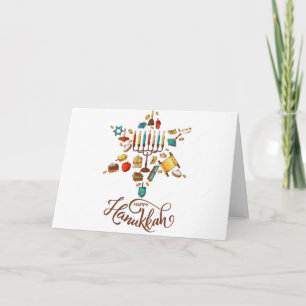 Festividades Feliz Hanukkah Cartão de Férias
