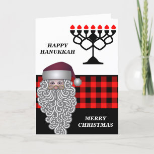 Festividades Feliz Hanukkah e feliz cartão de Natal