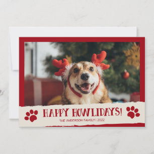 Festividades Feliz Howlidays Pet Dog Cartão de Natal