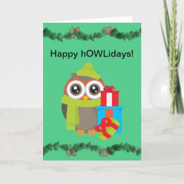 Festividades Feliz HOWLideays Cartão de Natal para amantes de c